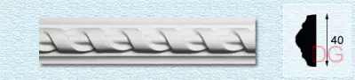 Плинтус потолочный T41 с рисунком 2 м. Уникс