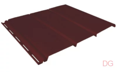 Виниловый софит для крыши Ю-Пласт коричневый Тройной Без перфорации 0,3х3000мм.