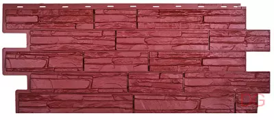 Фасадная панель Т-Сайдинг Альпийская сказка Красный