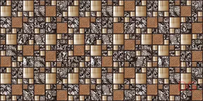 Декоративная панель ПВХ Кронапласт Мозаика 2 квадрата бронза 960x480x0,35 мм